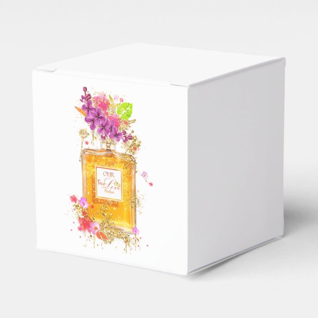 Caja Para Regalos Lujo elegante verdadero amor Perfume (Costado Anverso)