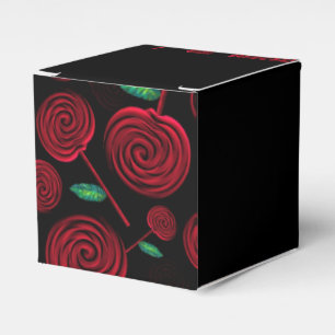 Caja Para Regalos lujoso negro y rojo para celebración