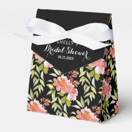 Caja Para Regalos Lujuriante Verde Floral Bridal Shower Negro