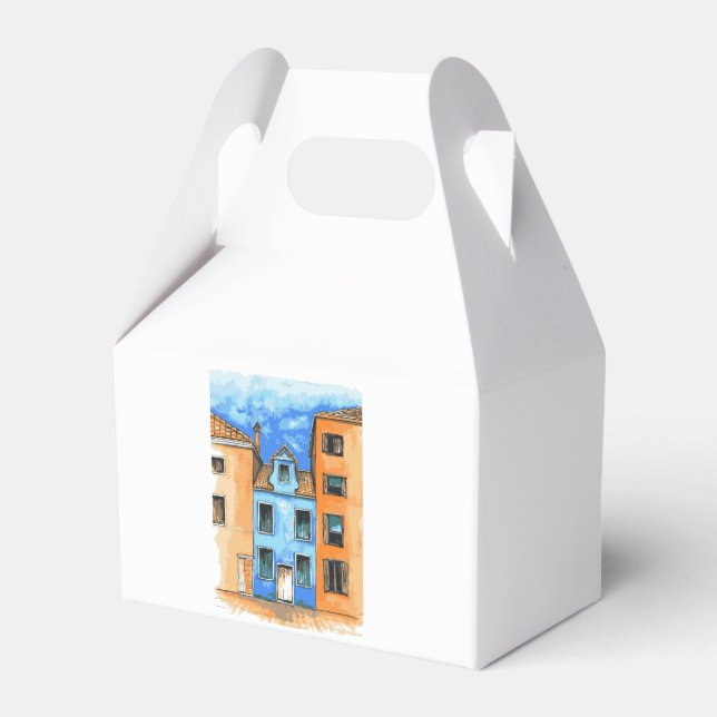 Caja Para Regalos Luminosas calles italianas bajo el sol mediterráne (Front Side)