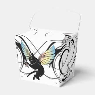 Caja Para Regalos Luna de gato cósmico y estrellas