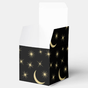 Caja Para Regalos Luna Estrellas Cielo Nocturno Espacio Celeste Astr