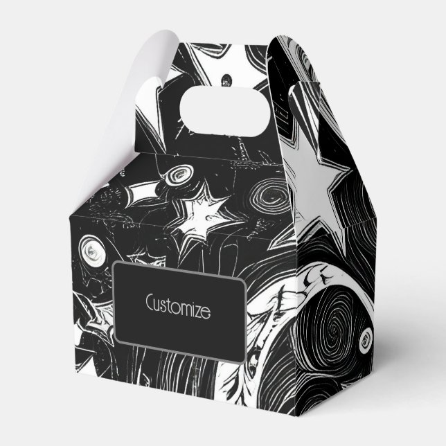 Caja Para Regalos Luna Y Estrellas Resumen Personalizadas (Front Side)