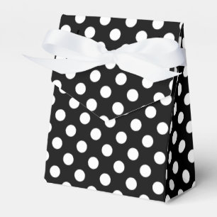 Caja Para Regalos Lunares blancos en negro