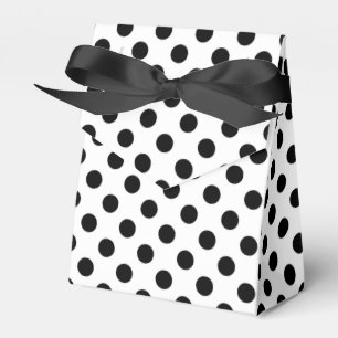 Caja Para Regalos Lunares negros en blanco