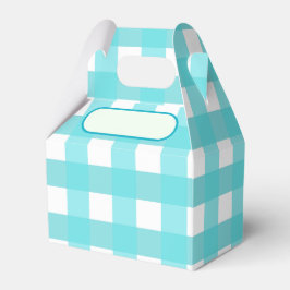 Caja Para Regalos Lunch Box Vichy bleu ciel