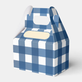 Caja Para Regalos Lunch Box Vichy bleu marine