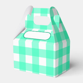Caja Para Regalos Lunch Box Vichy bleu turquoise