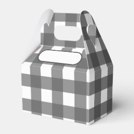 Caja Para Regalos Lunch Box Vichy gris clair