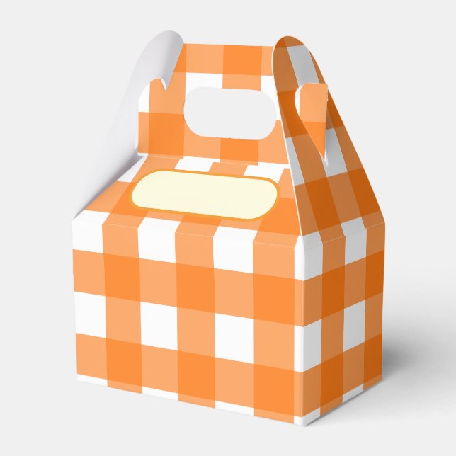 Caja Para Regalos Lunch Box Vichy orange clair (Front Side)