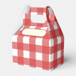 Caja Para Regalos Lunch Box Vichy rouge