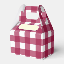 Caja Para Regalos Lunch Box Vichy rouge cerise