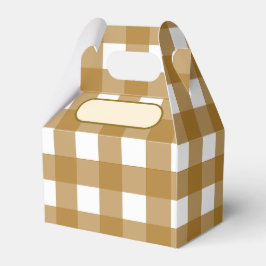 Caja Para Regalos Lunch Box Vichy Sienne