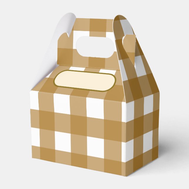 Caja Para Regalos Lunch Box Vichy Sienne (Front Side)