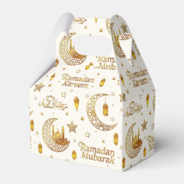 Caja Para Regalos Luxury Gold Ramadan Mubarak Calligraphy Islamic