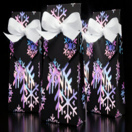 Caja Para Regalos Luxury Holographic Snowflake Christmas Collection