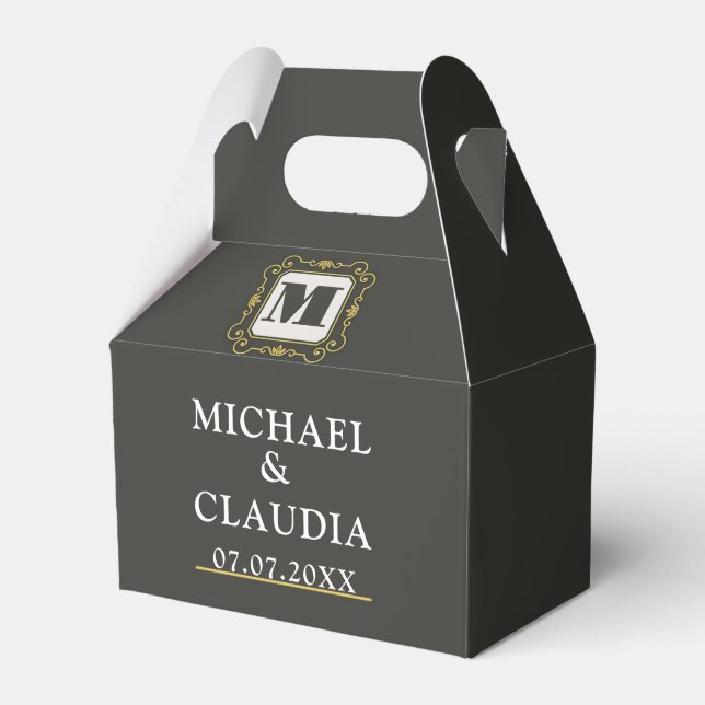 Caja Para Regalos Luxury minimal Modern monogram (Front Side)