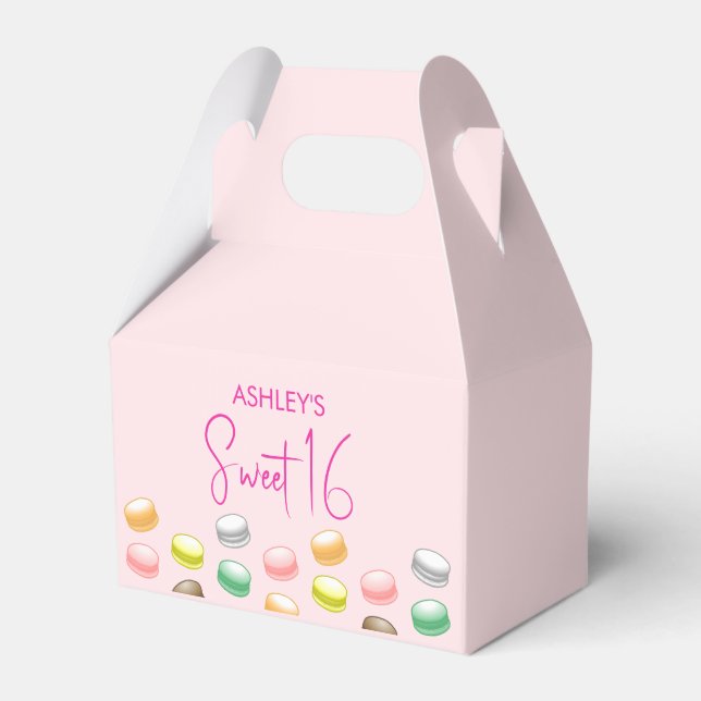 Caja Para Regalos Macarons Fiesta de Dulces 16 (Front Side)