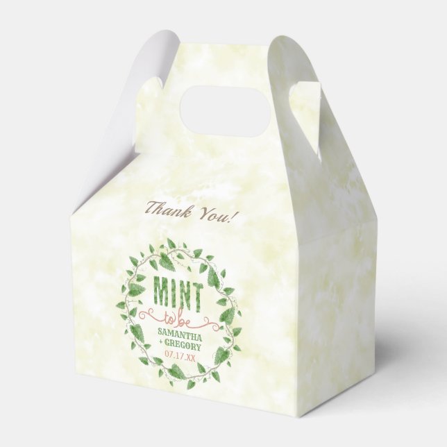 Caja Para Regalos Madera de ducha de casamiento para usar hoja de co (Front Side)