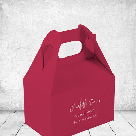 Caja Para Regalos Magenta burgundy business QR code Instagram