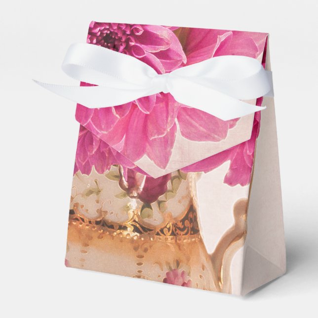Caja Para Regalos Magenta Dahlias (Front Side)