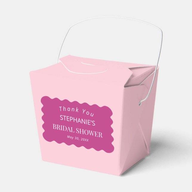 Caja Para Regalos Magenta ondulante retro de los años 50 y novia ros (Front Side)