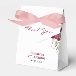 Caja Para Regalos Magenta Pink Rose Floral Botanical Birthday
