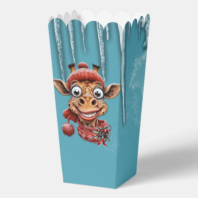 Caja Para Regalos Magia de invierno con una linda jirafa personaliza (Anverso)