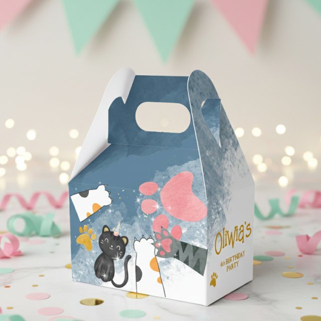 Caja Para Regalos Magic caticorn cumpleaños Paper Favor Box (Subido por el creador)