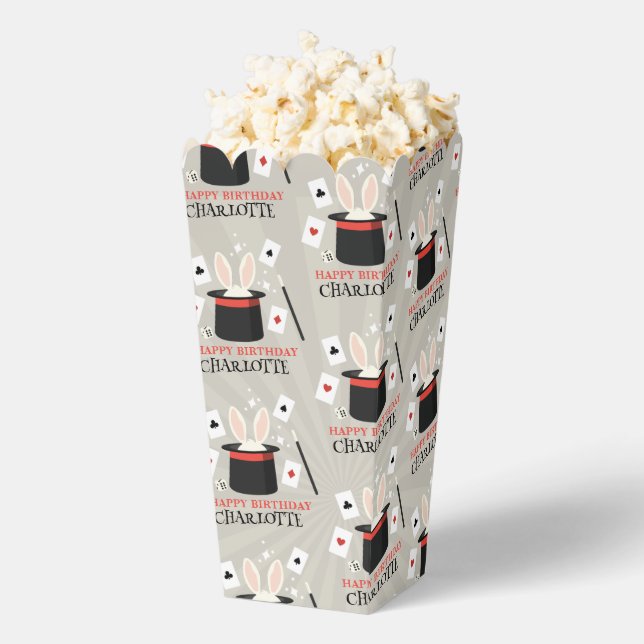 Caja Para Regalos Magic Show Magician Kids Birthday Custom Name (apareció)