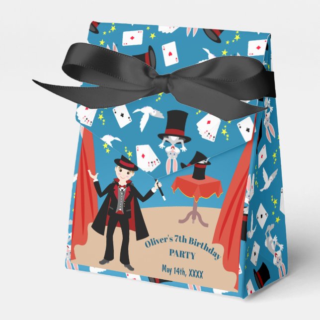 Caja Para Regalos Magician Boy Show Birday Party (Front Side)