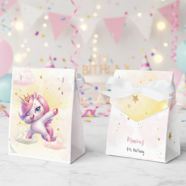 Caja Para Regalos Magnífica magia rosa de los niños unicornio cumple (Subido por el creador)