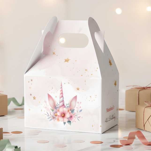 Caja Para Regalos Magnífica magia rosa unicornio niños cumpleaños (Subido por el creador)