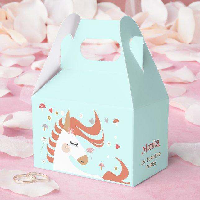 Caja Para Regalos Magnífico cumpleaños de niños unicornios (Boda)