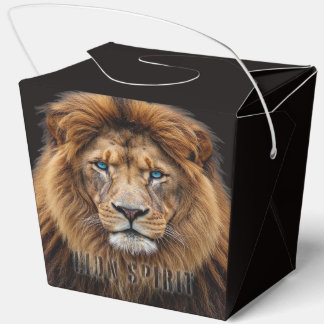 Caja Para Regalos Majestic Lion Face with Blue Eyes | Wildlife Anima