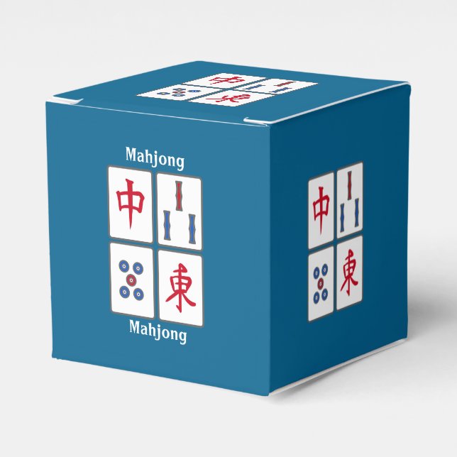 Caja Para Regalos Maljong Game Tiles Design Favorito Box (Costado Anverso)