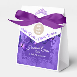 Caja Para Regalos Malla morada con honores Queen Ribbon Favbox