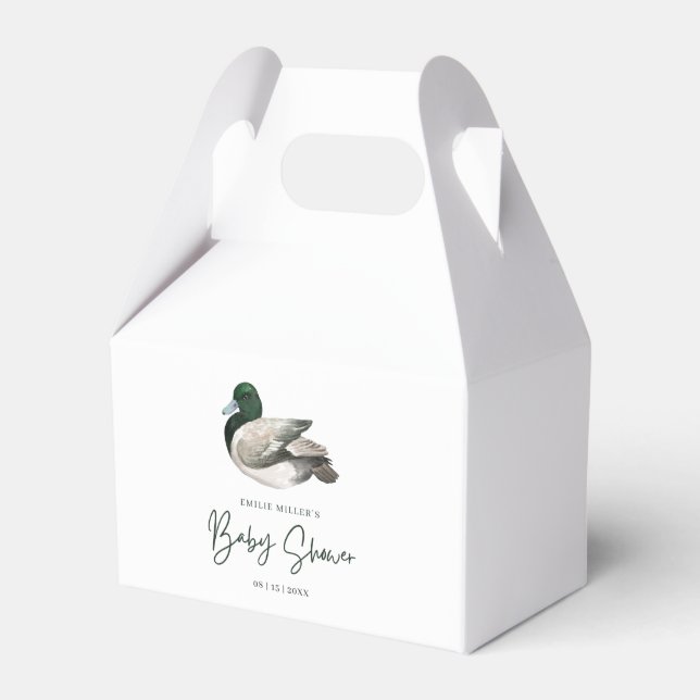 Caja Para Regalos Mallard Duck Baby Shower Party Gender Neutral Baby (Front Side)