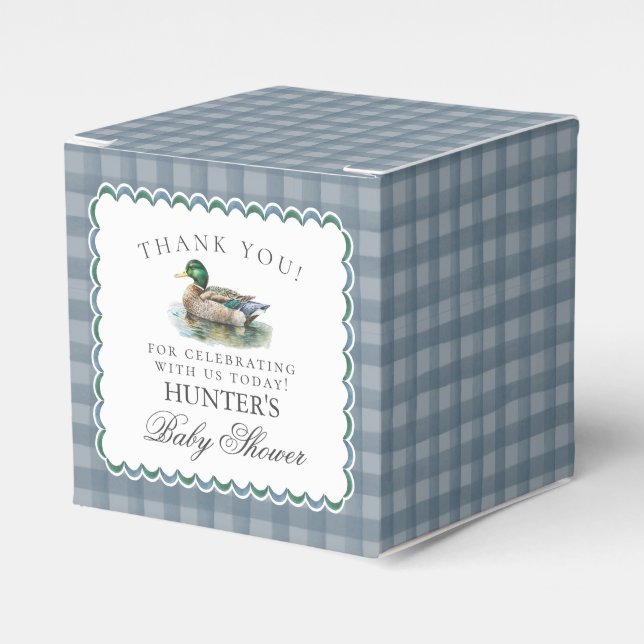 Caja Para Regalos Mallard Duck Hunting Boy Baby Shower Favor Boxes (Costado Anverso)