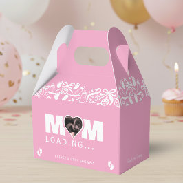 Caja Para Regalos Mamá cargando foto de ultrasonido Rosa Baby Shower