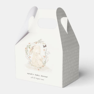 Caja Para Regalos Mamá de bebé suave lindo Bunny Floral Wreath Baby