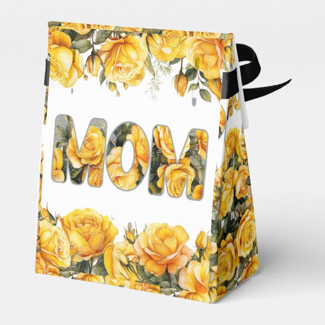 Caja Para Regalos Mamá de Roses Amarillas (Reverso)