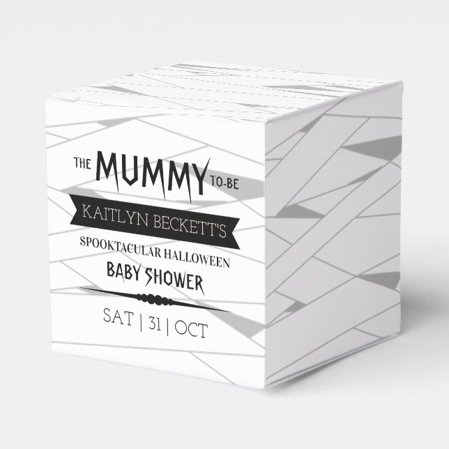 Caja Para Regalos Mamá para ser | Baby Shower de Halloween (Costado Anverso)