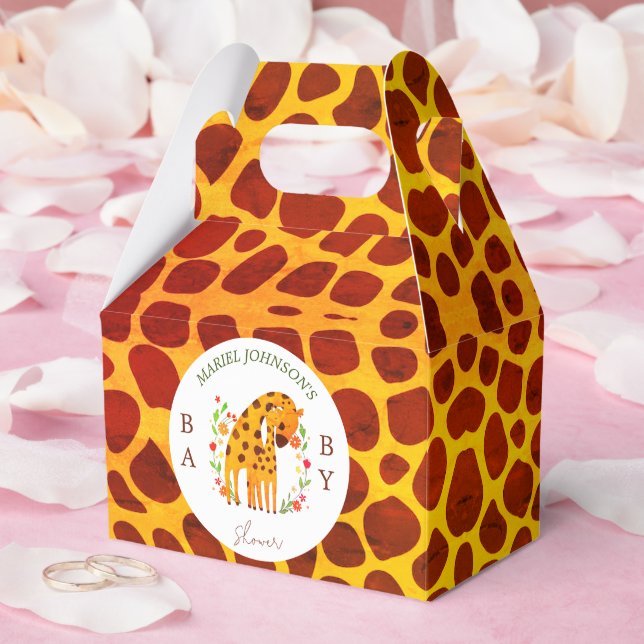 Caja Para Regalos Mamá y bebé Giraffe (Boda)