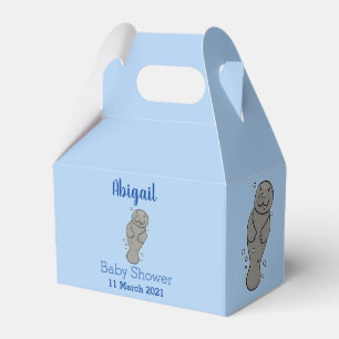 Caja Para Regalos Manatí de bebé con ilustracion de burbujas