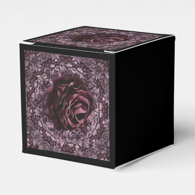Caja Para Regalos Mandala de rosa  (Costado Anverso)