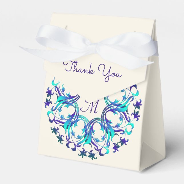 Caja Para Regalos Mandala floral étnica Monograma (Front Side)