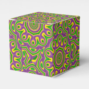 Caja Para Regalos Mandala púrpura amarilla verde del modelo del
