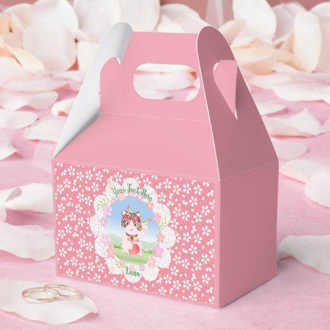 Caja Para Regalos Maneki Neko Lucky Luna Favor Box (Boda)