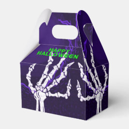 Caja Para Regalos Manos de esqueleto morado gable